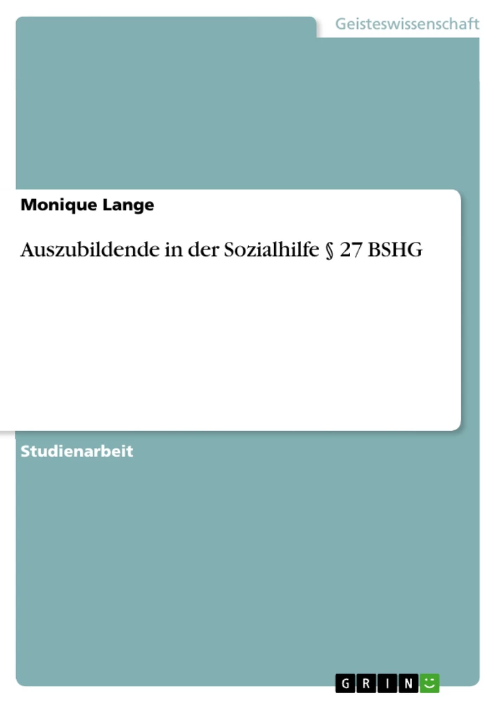 Welche Regelungen gibt es bei der Sozialhilfe für Auszubildende?