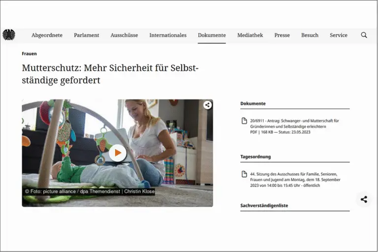 Mutterschaftsentschädigung für Selbstständige in der Schweiz