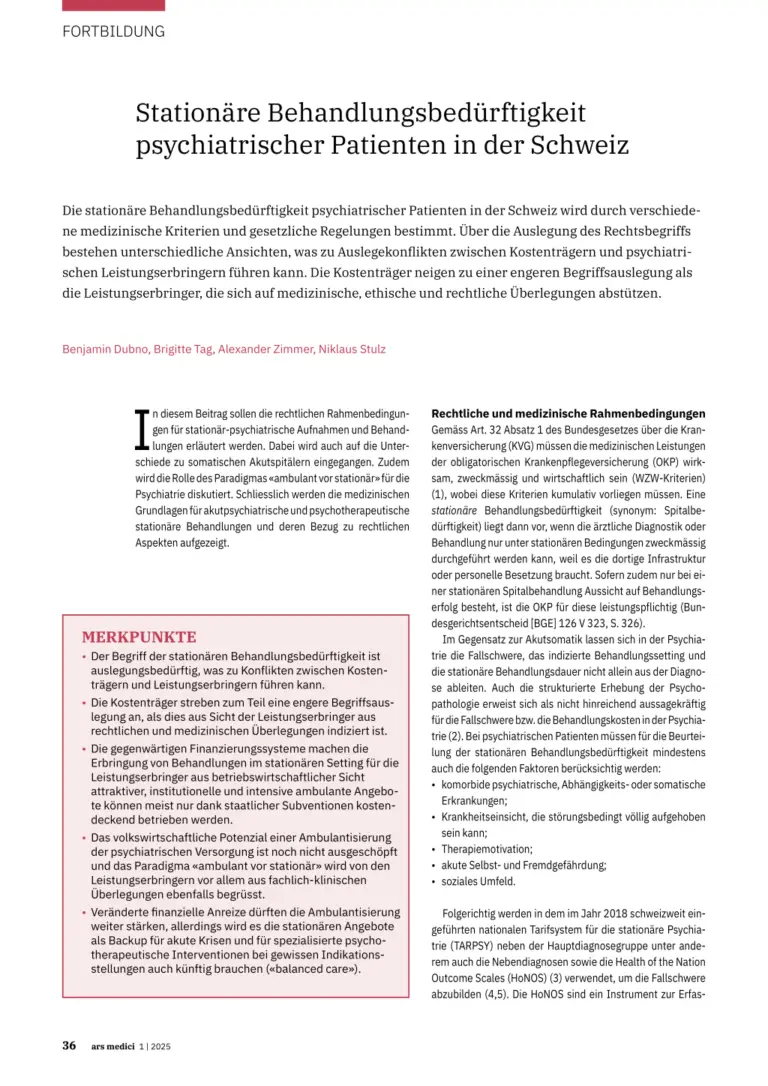 Welche innovativen Behandlungsmethoden gibt es für psychische Erkrankungen in der Schweiz?
