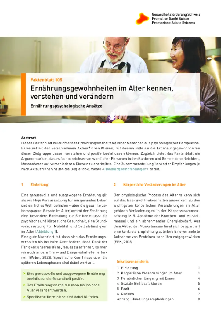 Welche Programme zur Förderung der körperlichen Gesundheit gibt es in der Schweiz für Senioren?